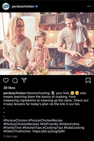 Perdue Chicken Instagram screenshot