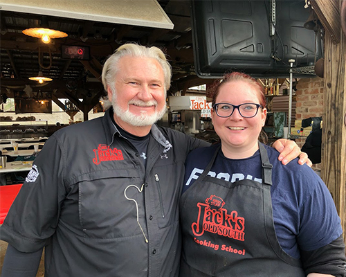 Myron and Connor during Jack's Old South Cooking School in January