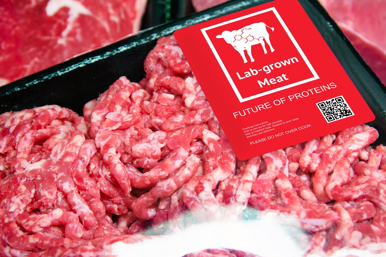 lab-grown meat packaging