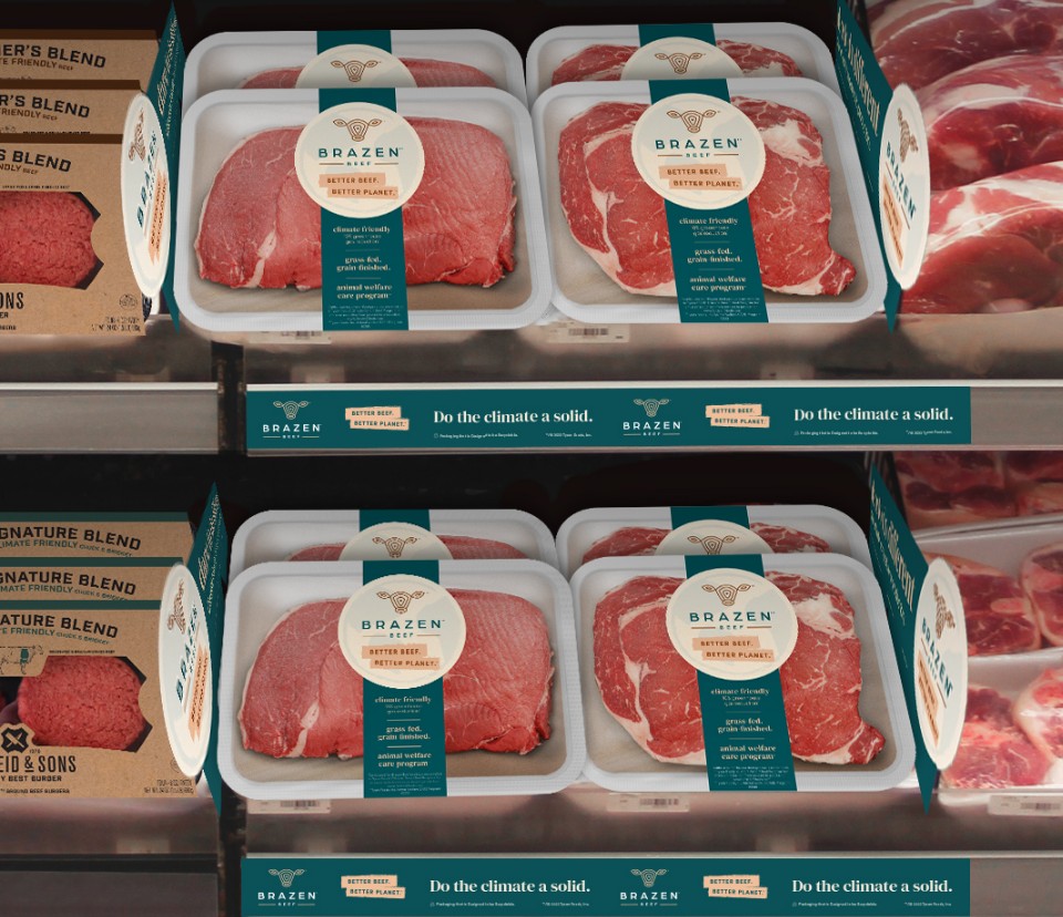 Brazen™ Beef is the only climate friendly beef in the meat case that is proven to reduce greenhouse gas emissions by 10%
