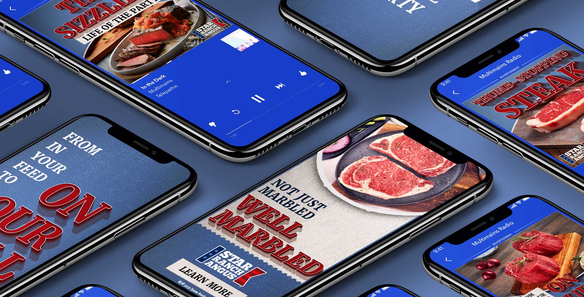 Star Ranch Angus grilling campaign on mobile cell phones