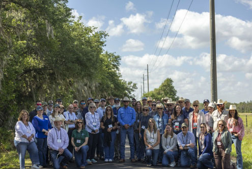 A group touring Lonesome G Ranch
