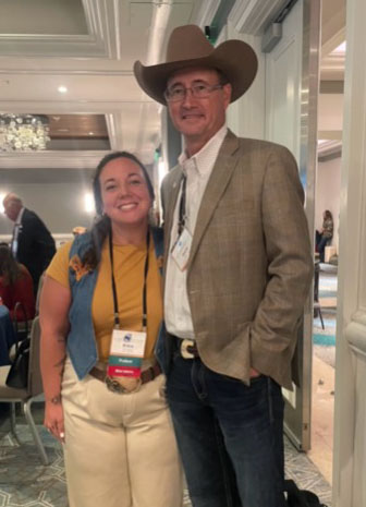 Erica Prescott and Gene Lollis, manager of Archbold Buck Island Ranch