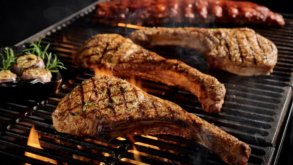 Chairman's Reserve Pork Savor the Sizzle Campaign Hero Image Meat on the Grill