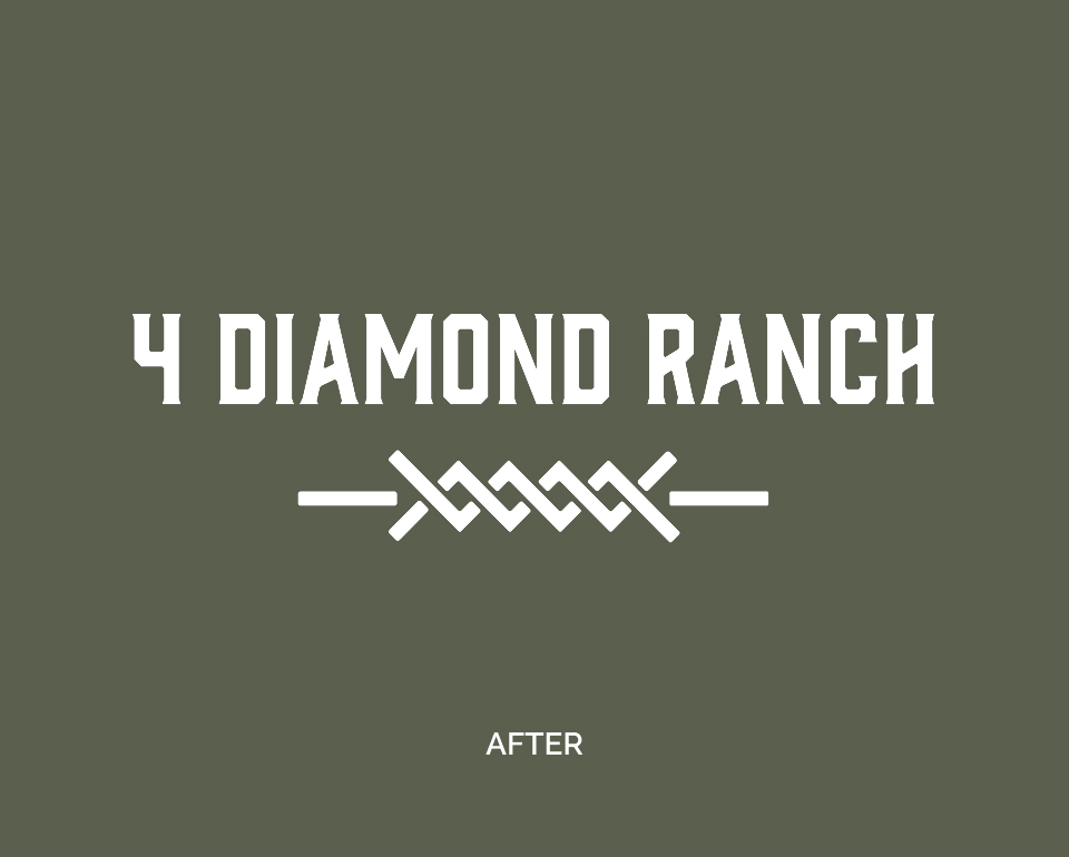 New 4 Diamond Ranch Logo Design